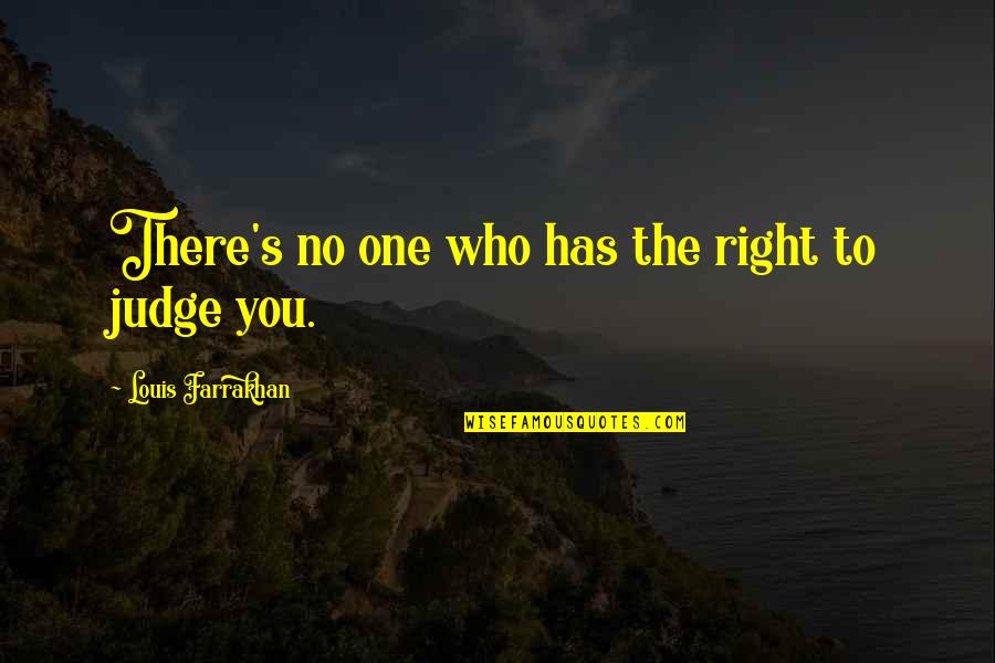Doloris Quotes By Louis Farrakhan: There's no one who has the right to Doloris Quotes By Louis Farrakhan: There's no one who has the right to