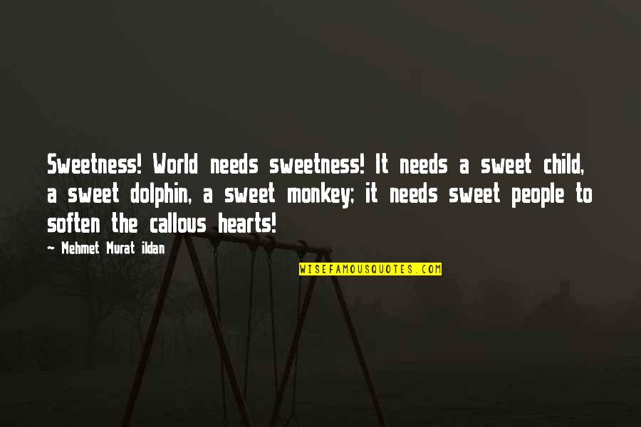 Dolphin Quotes By Mehmet Murat Ildan: Sweetness! World needs sweetness! It needs a sweet