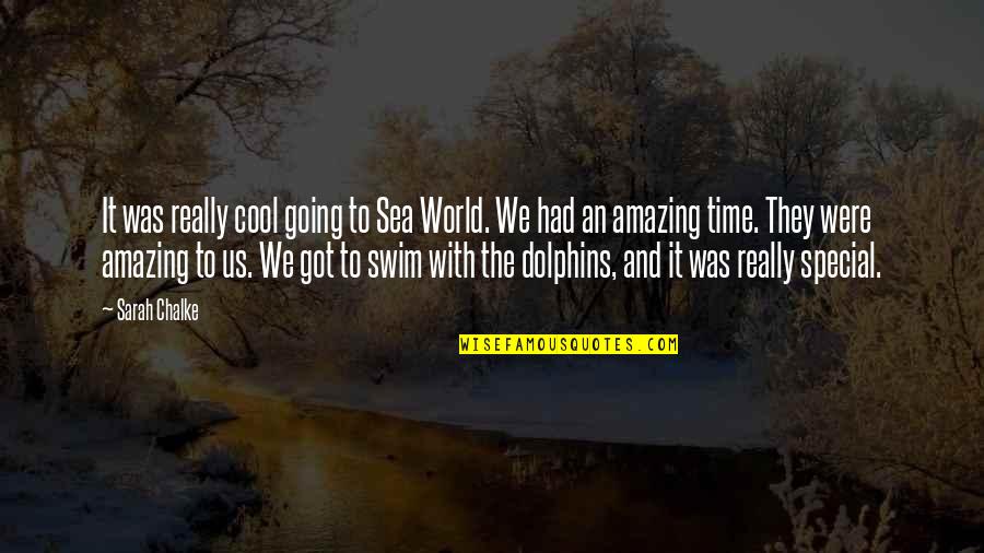 Dolphins Quotes By Sarah Chalke: It was really cool going to Sea World.