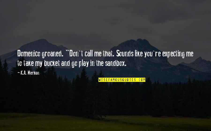 Domenico's Quotes By K.A. Merikan: Domenico groaned. "Don't call me that. Sounds like