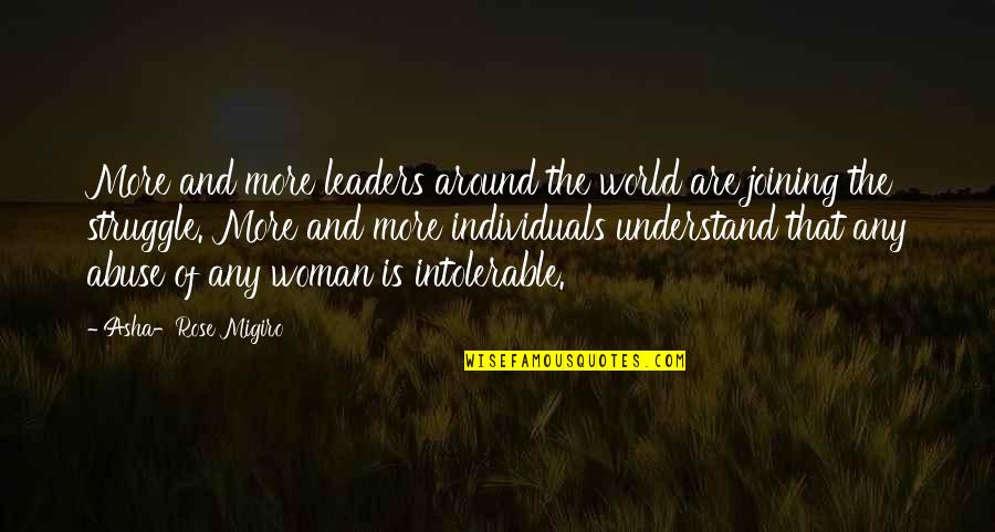 Domestic Violence Quotes By Asha-Rose Migiro: More and more leaders around the world are