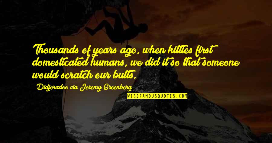 Domesticated Cat Quotes By Didjeradoo Via Jeremy Greenberg: Thousands of years ago, when kitties first domesticated