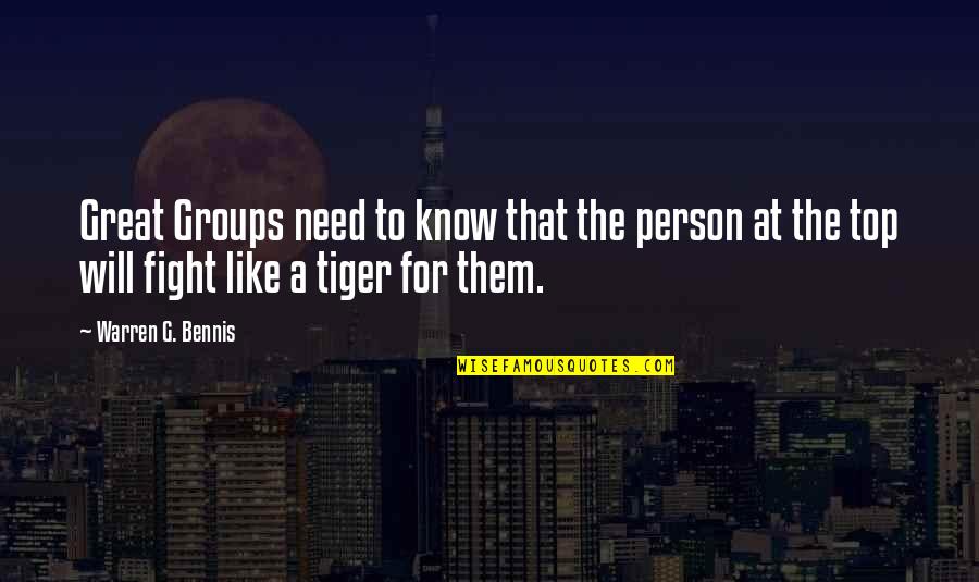 Domesticity In A Sentence Quotes By Warren G. Bennis: Great Groups need to know that the person Domesticity In A Sentence Quotes By Warren G. Bennis: Great Groups need to know that the person