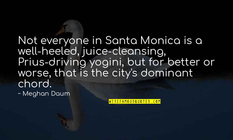 Dominant Chord Quotes By Meghan Daum: Not everyone in Santa Monica is a well-heeled,