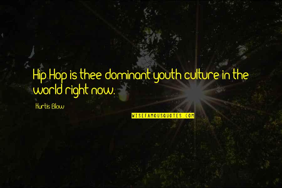 Dominant's Quotes By Kurtis Blow: Hip Hop is thee dominant youth culture in