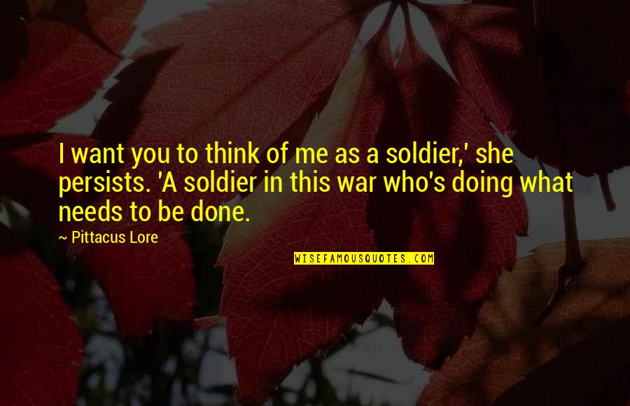 Dominikus Krankenhaus Quotes By Pittacus Lore: I want you to think of me as