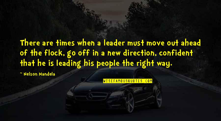 Dominion Theory Quotes By Nelson Mandela: There are times when a leader must move