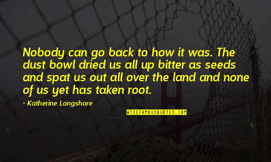 Dommermuth Law Quotes By Katherine Longshore: Nobody can go back to how it was. Dommermuth Law Quotes By Katherine Longshore: Nobody can go back to how it was.