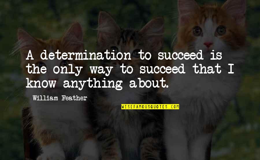 Domnul Quotes By William Feather: A determination to succeed is the only way