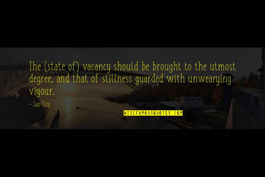 Domuz Bagi Quotes By Lao-Tzu: The (state of) vacancy should be brought to