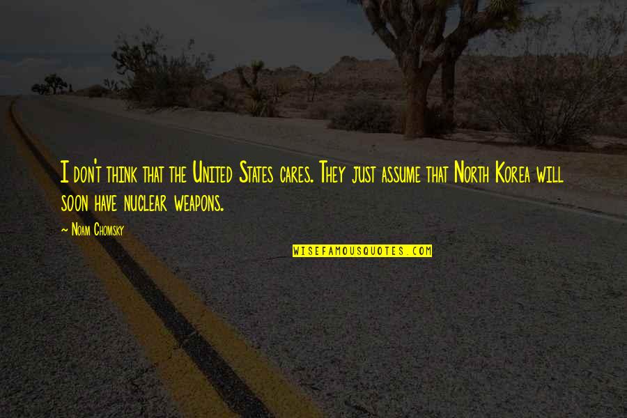 Don Assume Quotes By Noam Chomsky: I don't think that the United States cares.