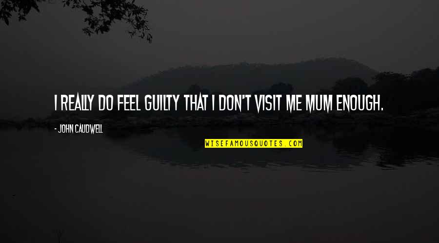 Don Feel Guilty Quotes By John Caudwell: I really do feel guilty that I don't