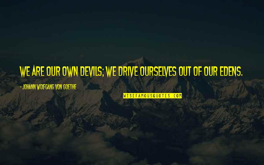 Don Newcombe Quotes By Johann Wolfgang Von Goethe: We are our own devils; we drive ourselves