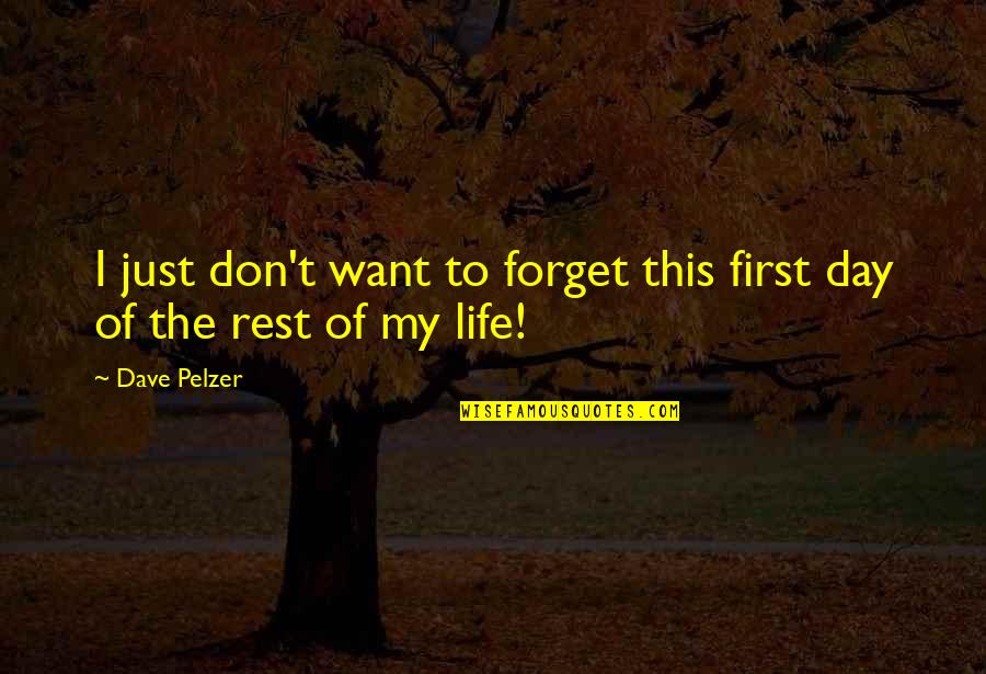 Don T Forget Quotes By Dave Pelzer: I just don't want to forget this first