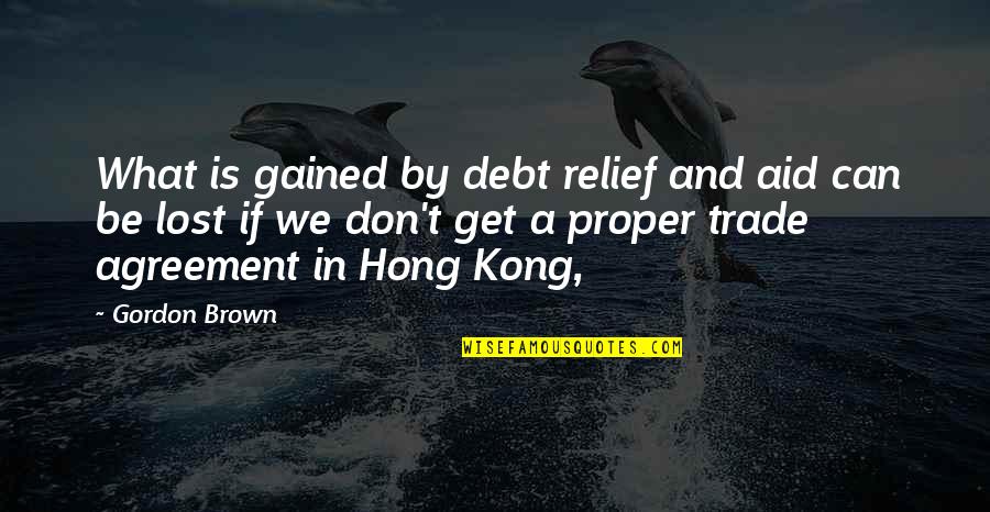 Don T Get Lost Quotes By Gordon Brown: What is gained by debt relief and aid