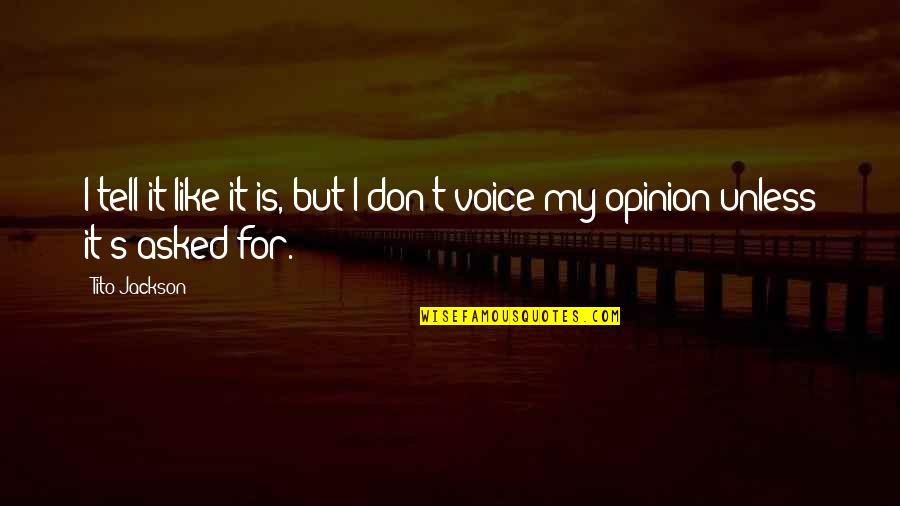 Don Tito Quotes By Tito Jackson: I tell it like it is, but I