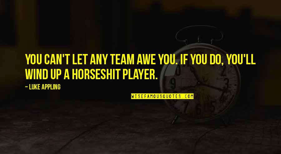 Don Vito Margera Quotes By Luke Appling: You can't let any team awe you. If