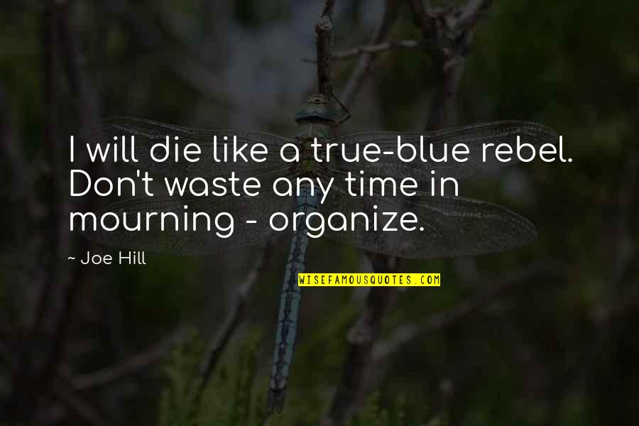 Don Waste Time Quotes By Joe Hill: I will die like a true-blue rebel. Don't
