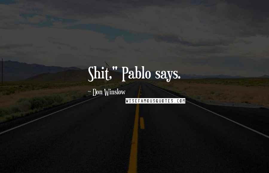 Don Winslow quotes: Shit," Pablo says.