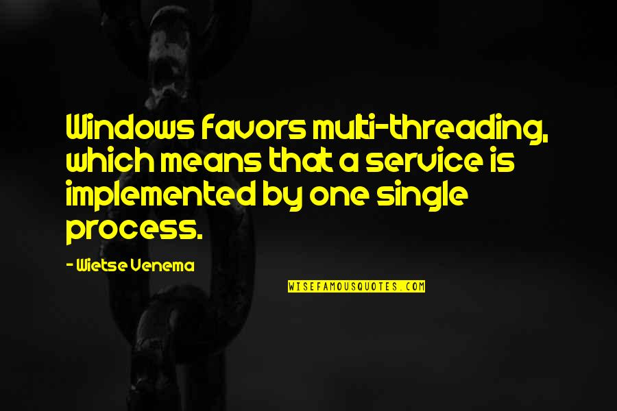 Donadeo De Niro Quotes By Wietse Venema: Windows favors multi-threading, which means that a service Donadeo De Niro Quotes By Wietse Venema: Windows favors multi-threading, which means that a service