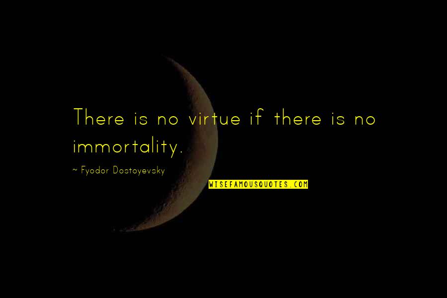 Donald Johanson Quotes By Fyodor Dostoyevsky: There is no virtue if there is no