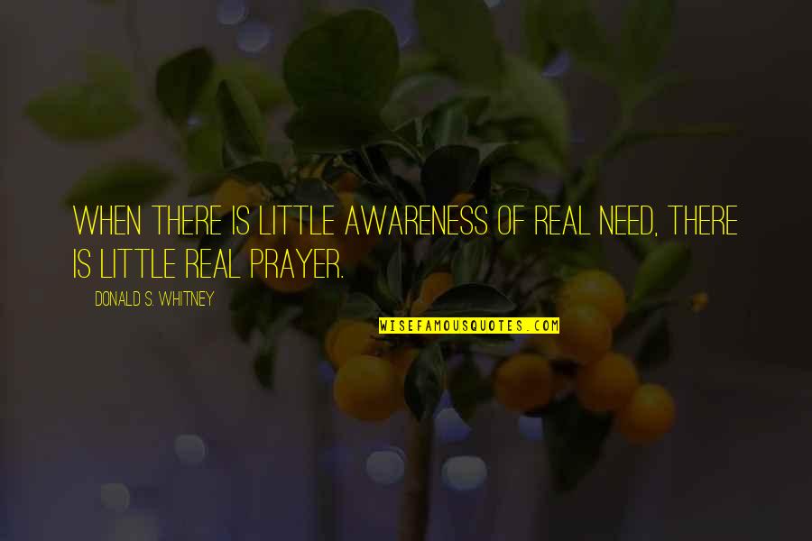 Donald Whitney Quotes By Donald S. Whitney: When there is little awareness of real need,