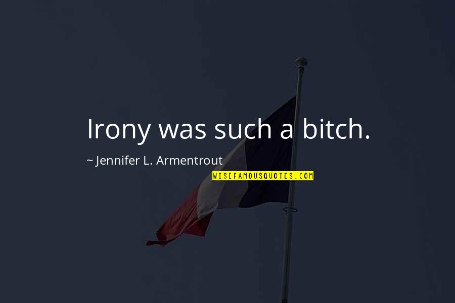 Donalda Club Quotes By Jennifer L. Armentrout: Irony was such a bitch.