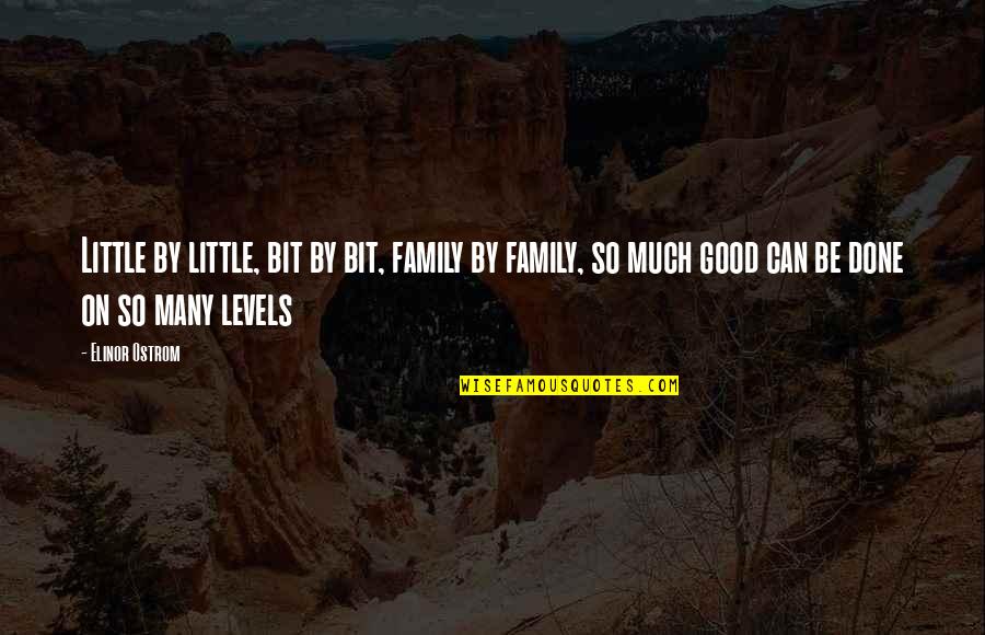 Done With Family Quotes By Elinor Ostrom: Little by little, bit by bit, family by