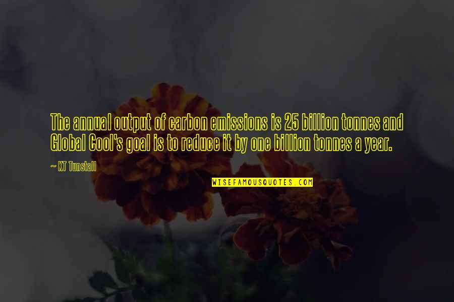 Donghae Quotes By KT Tunstall: The annual output of carbon emissions is 25 Donghae Quotes By KT Tunstall: The annual output of carbon emissions is 25