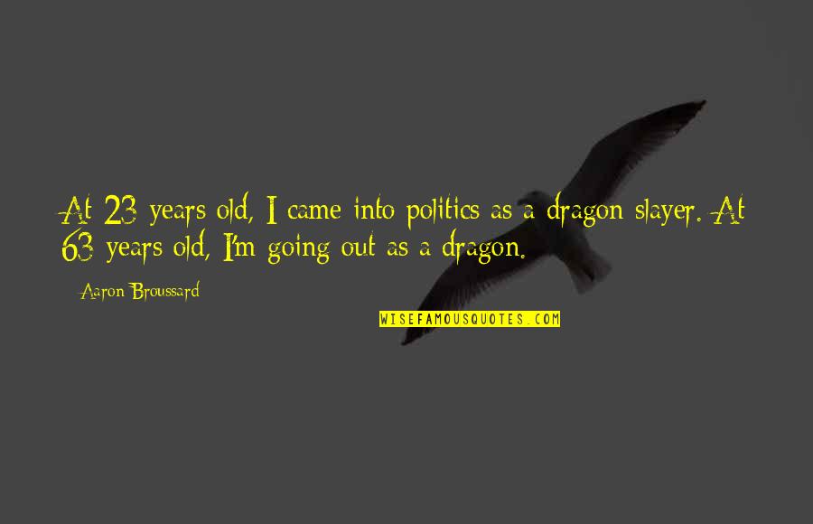 Donkey Parfait Quote Quotes By Aaron Broussard: At 23 years old, I came into politics Donkey Parfait Quote Quotes By Aaron Broussard: At 23 years old, I came into politics