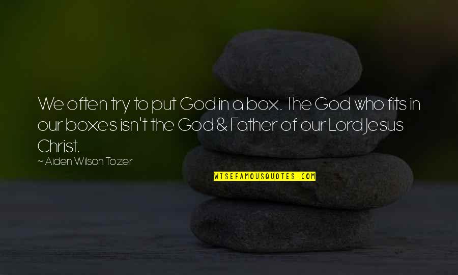 Donny Thompson Quotes By Aiden Wilson Tozer: We often try to put God in a Donny Thompson Quotes By Aiden Wilson Tozer: We often try to put God in a