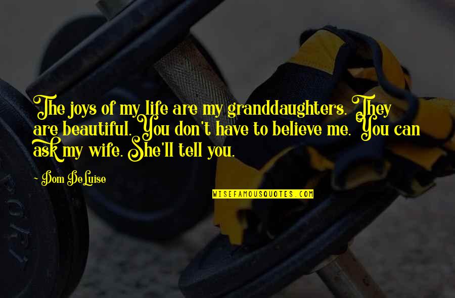 Don't Ask Me Quotes By Dom DeLuise: The joys of my life are my granddaughters.