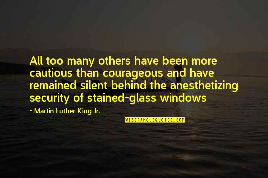 Dont Be Afraid To Feel Quotes By Martin Luther King Jr.: All too many others have been more cautious