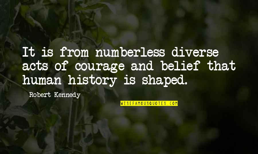 Don't Be Influenced By Others Quotes By Robert Kennedy: It is from numberless diverse acts of courage
