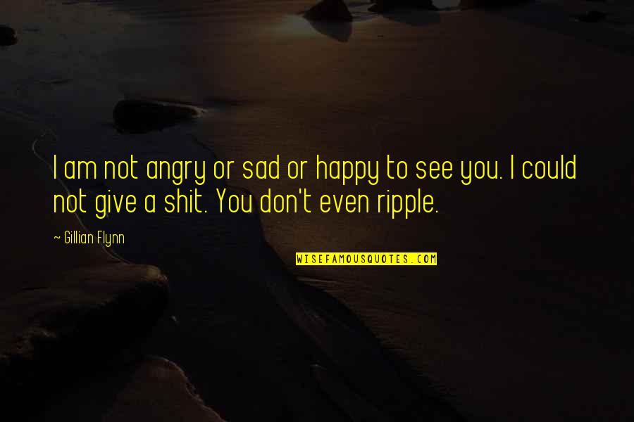 Don't Be Sad Be Happy Quotes By Gillian Flynn: I am not angry or sad or happy