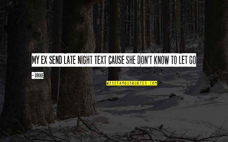 Don't Be Too Late Quotes By Drake: My ex send late night text cause she
