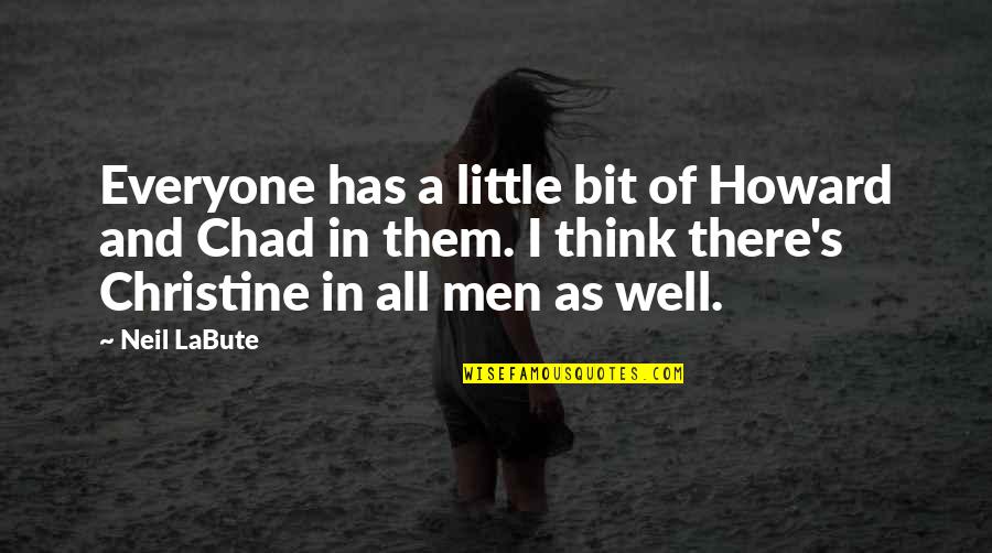 Dont Beg For Someones Attention Quotes By Neil LaBute: Everyone has a little bit of Howard and Dont Beg For Someones Attention Quotes By Neil LaBute: Everyone has a little bit of Howard and
