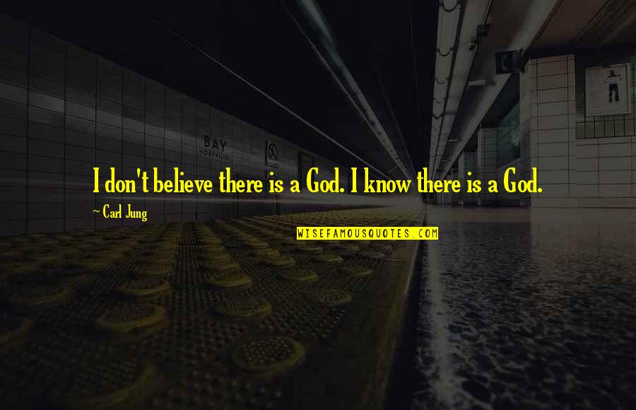 Dont Believe Quotes By Carl Jung: I don't believe there is a God. I