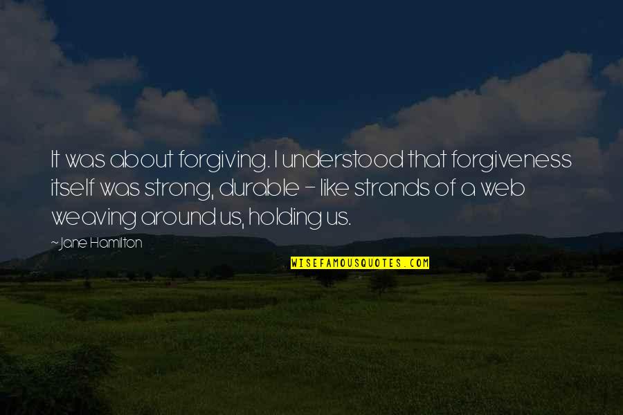 Don't Belittle Quotes By Jane Hamilton: It was about forgiving. I understood that forgiveness