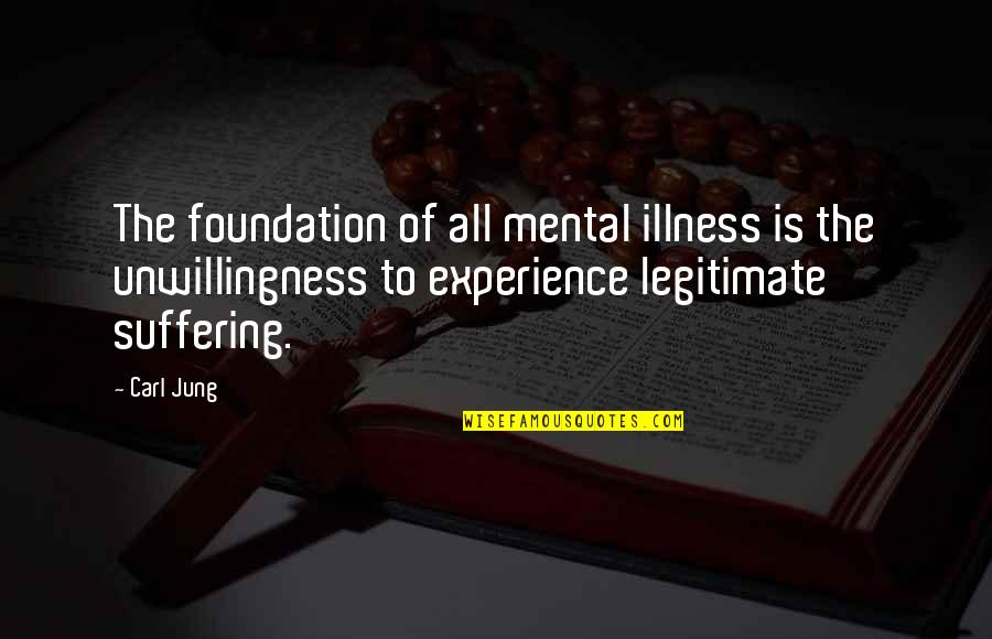 Don't Brag About Money Quotes By Carl Jung: The foundation of all mental illness is the
