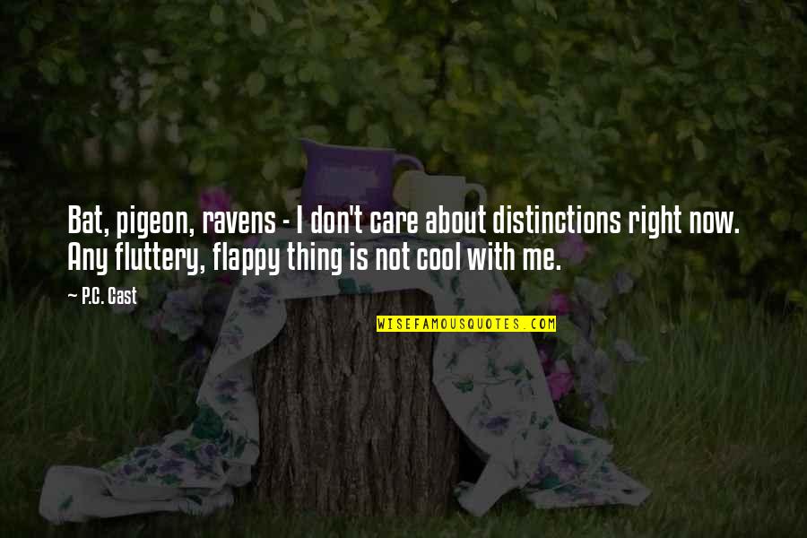 Don't Care About Me Quotes By P.C. Cast: Bat, pigeon, ravens - I don't care about Don't Care About Me Quotes By P.C. Cast: Bat, pigeon, ravens - I don't care about