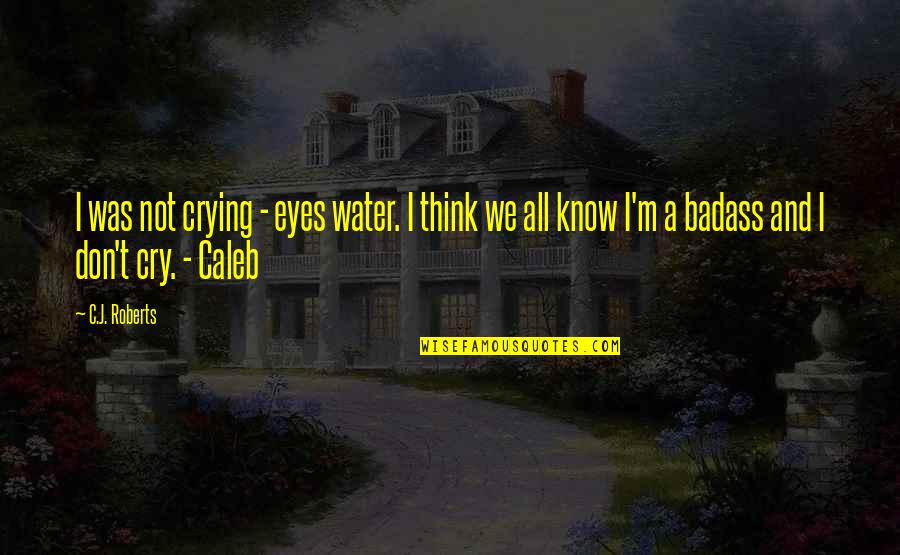 Don't Cry Over Quotes By C.J. Roberts: I was not crying - eyes water. I