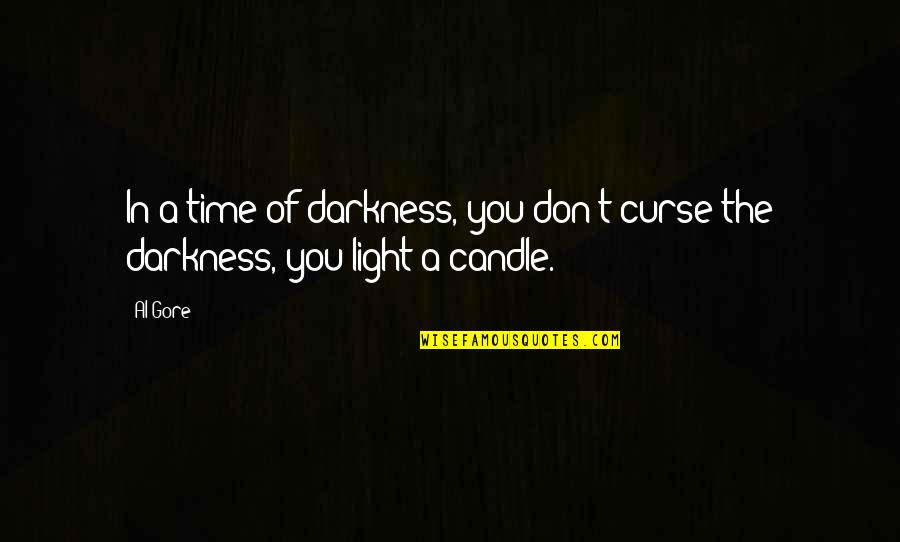 Don't Curse Quotes By Al Gore: In a time of darkness, you don't curse