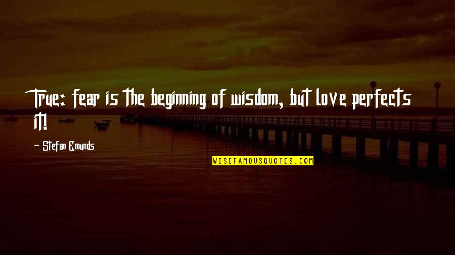 Don't Do Something Stupid Quotes By Stefan Emunds: True: fear is the beginning of wisdom, but