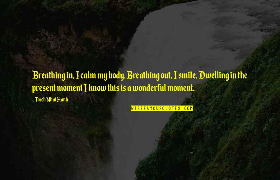 Dont Ever Forget How Much I Love You Quotes By Thich Nhat Hanh: Breathing in, I calm my body. Breathing out,