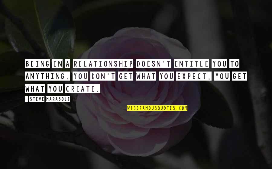 Don't Expect Too Much Love Quotes By Steve Maraboli: Being in a relationship doesn't entitle you to