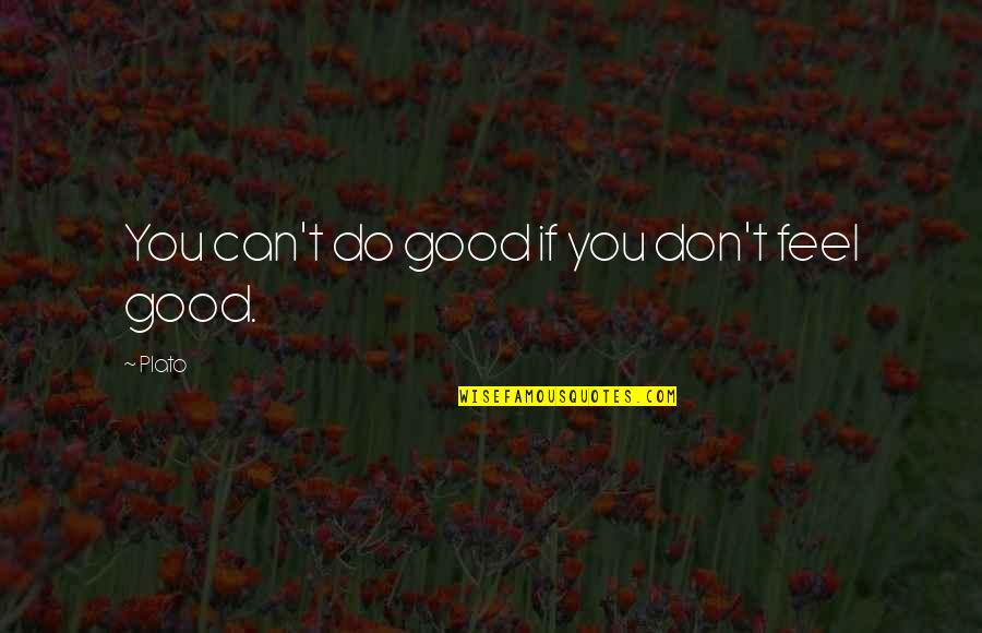 Don't Feel Quotes By Plato: You can't do good if you don't feel