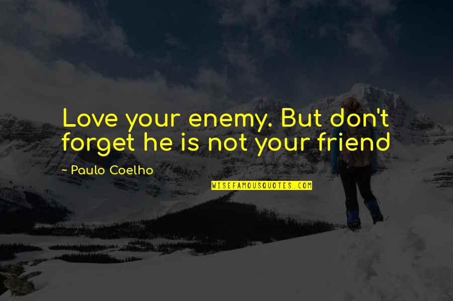 Don't Forget I Love You Quotes By Paulo Coelho: Love your enemy. But don't forget he is