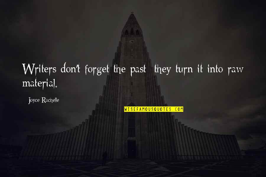 Don't Forget The Past Quotes By Joyce Rachelle: Writers don't forget the past; they turn it