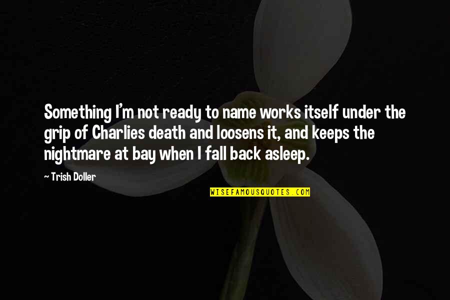 Don't Get Angry On Me Quotes By Trish Doller: Something I'm not ready to name works itself